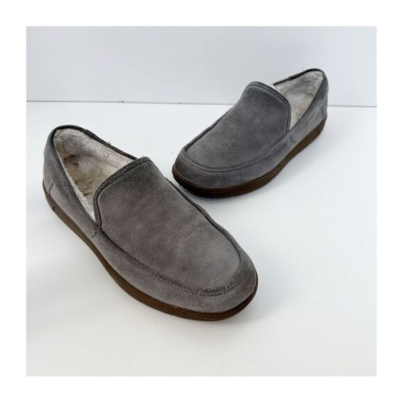 Vionic Gustavo Suede Slipper Loafer Gray Charcoal Size 8.5 - Picture 1 of 7